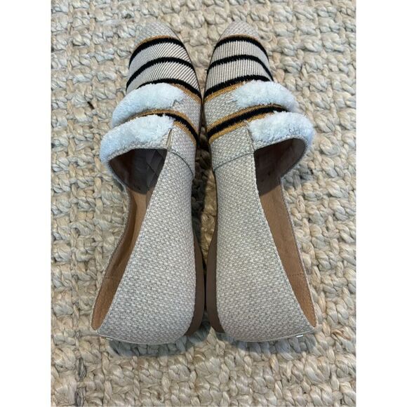 Nearly new BIRDIES Starling Flat In Natural Stripe Embroidery, Sz 8, $150 - Picture 5 of 7